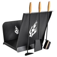 nabor-gratar-kaminnyj-s-drovnicej 1