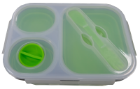 Kontejner Premier Fishing silikonovyj skladnoj 3 otseka s lovilkoj (PR-FH043)