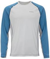 Termofutbolka Simms Solarflex LS Crewneck-Solid, Nightfall Heather-Sterling