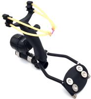 Rogatka Centershot s komplektom dlya boufishinga chernaya