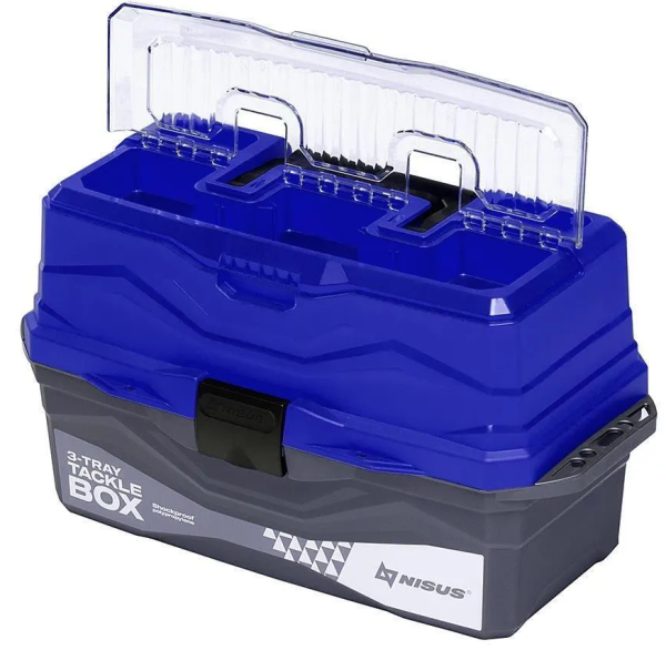 YAshchik dlya snastej Tackle Box trekhpolochnyj NISUS sinij2
