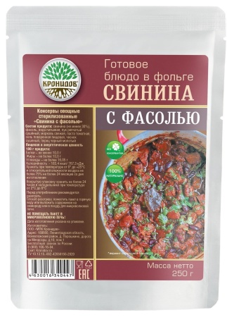 Svinina s fasol'yu Kronidov (250g)