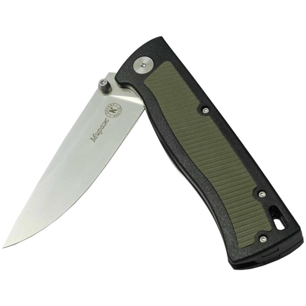 nozh-skladnoj-pp-kizlyar-mirazh-d2-polirovannyj-ehlastron-haki 3