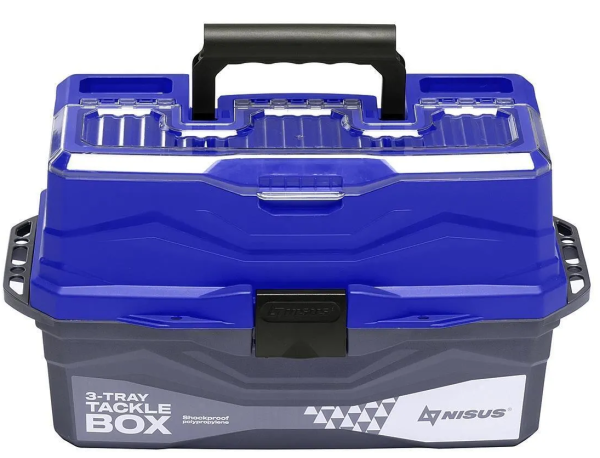 YAshchik dlya snastej Tackle Box trekhpolochnyj NISUS sinij3