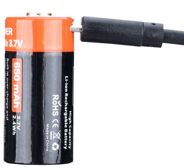 Akkumulyator 16340 FiTorch 650mAh s zaryadkoj USB 2